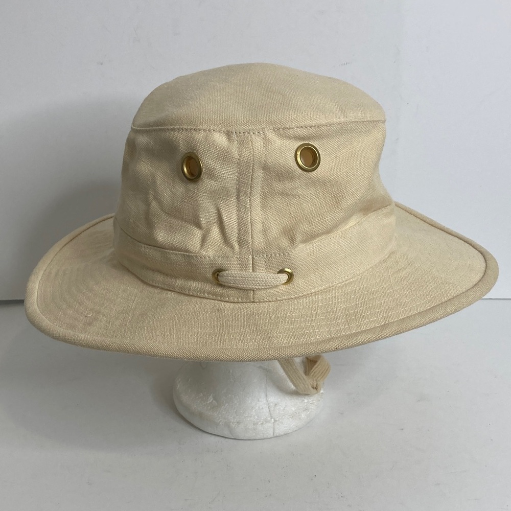 The Tilley Hemp Hat Mens 7 1/4 Beige Boonie Adventure Travel Made in Canada TH5